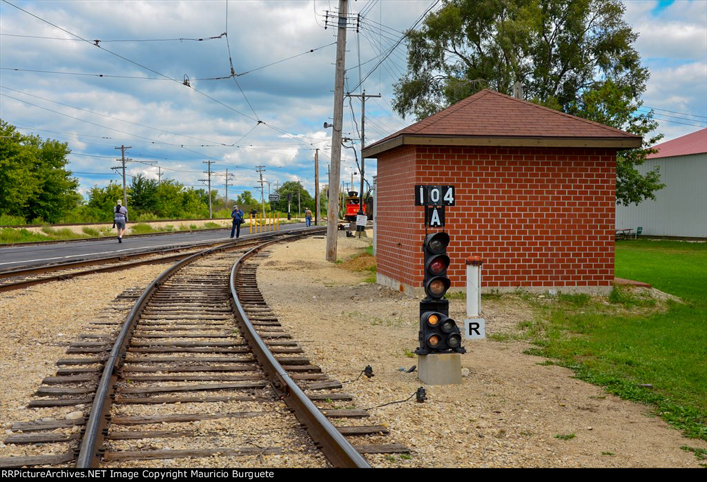 Traffic light, sign - Illinois Railway Museum